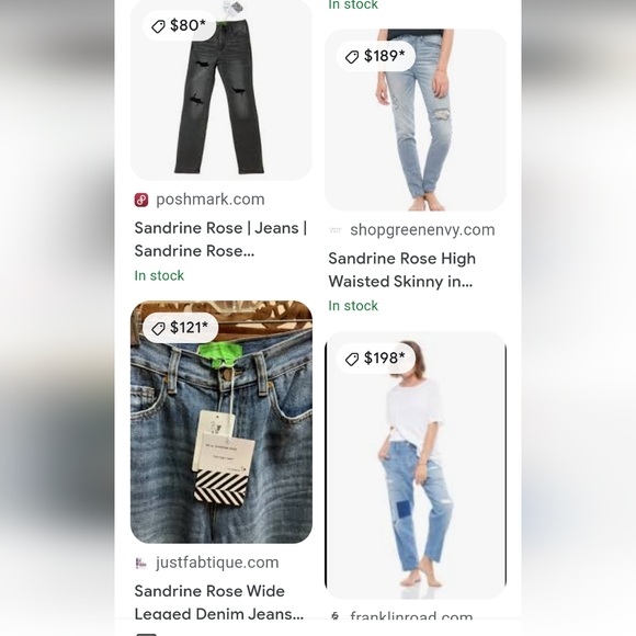 🌟RARE NWT Sandrine Rose Free People Gray/Black Jeans - Picture 8 of 8